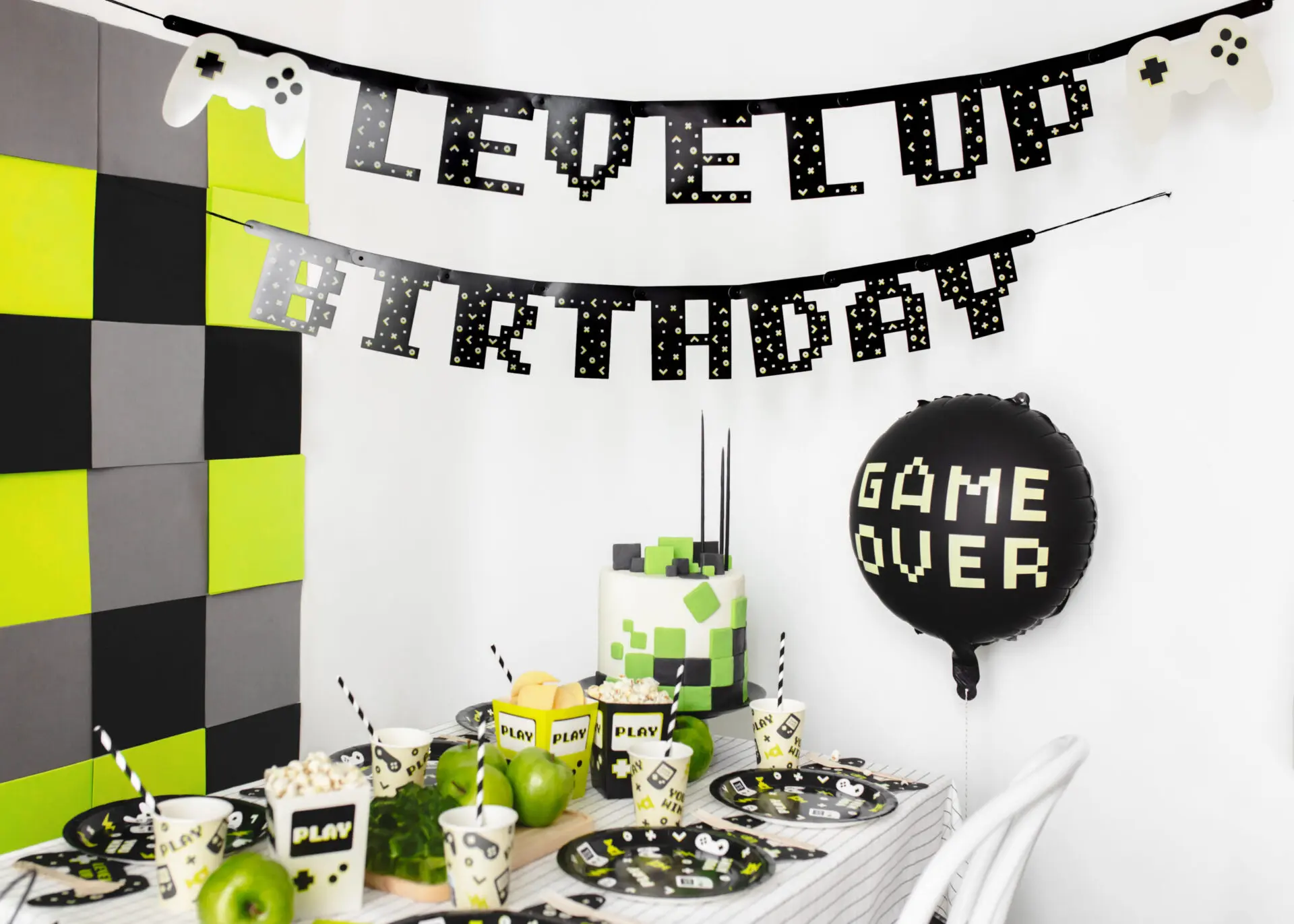 Black Gamer "Game Over" Foil Balloon, 17in