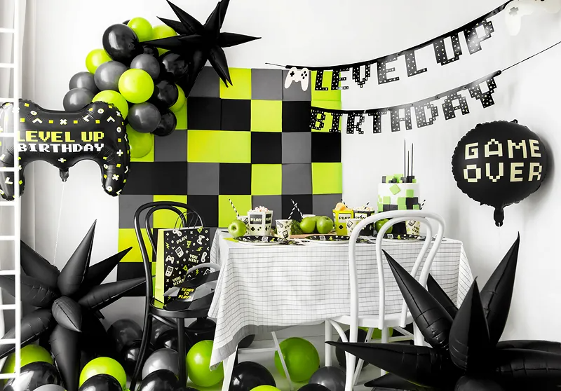 Black Gamer "Game Over" Foil Balloon, 17in