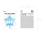Blue It's A Boy Star Foil Balloon, 19in