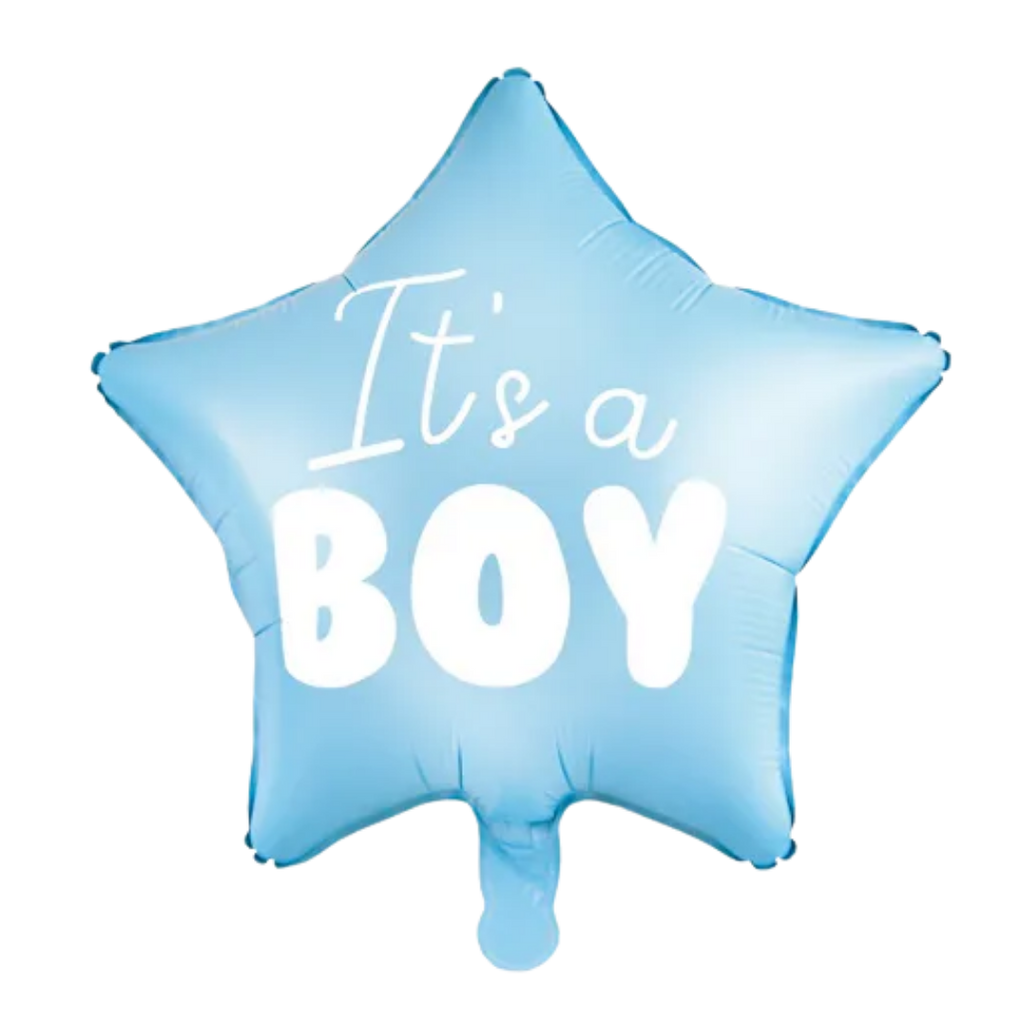 Blue It's A Boy Star Foil Balloon, 19in