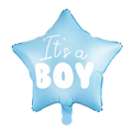 Blue It's A Boy Star Foil Balloon, 19in