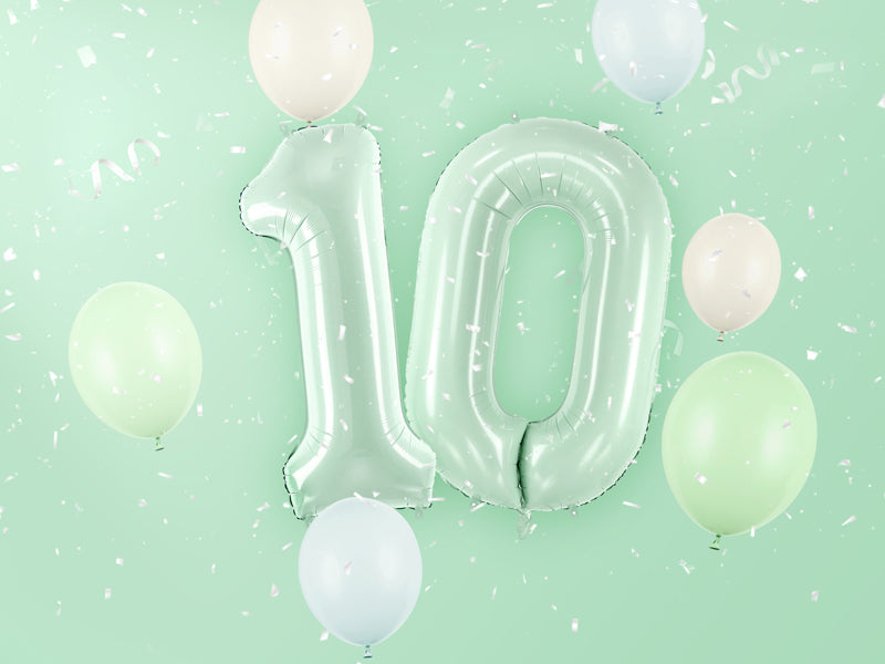 Green Number 0 Foil Balloon, 28in