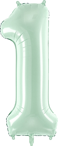 Green Number 1 Foil Balloon, 28in