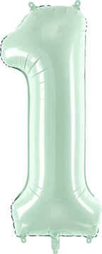 Green Number 1 Foil Balloon, 28in