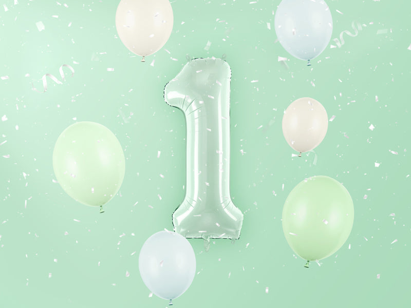 Green Number 1 Foil Balloon, 28in