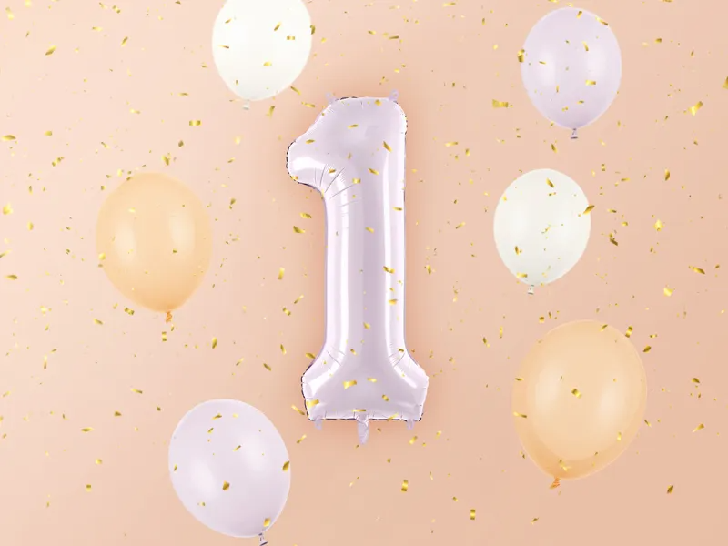 Purple Number 1 Foil Balloon, 28in