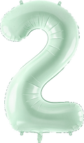 Green Number 2 Foil Balloon, 28in