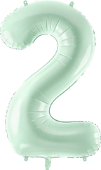 Green Number 2 Foil Balloon, 28in