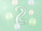 Green Number 2 Foil Balloon, 28in