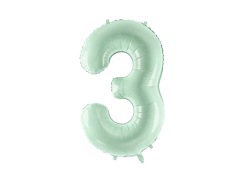 Green Number 3 Foil Balloon, 28in