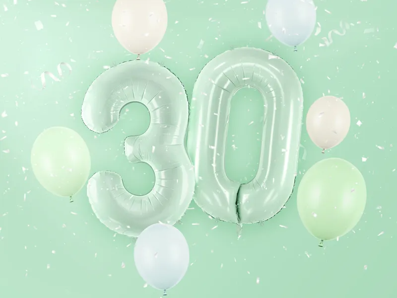 Green Number 3 Foil Balloon, 28in