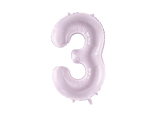 Purple Number 3 Foil Balloon, 28in