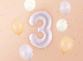 Purple Number 3 Foil Balloon, 28in