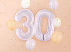 Purple Number 3 Foil Balloon, 28in