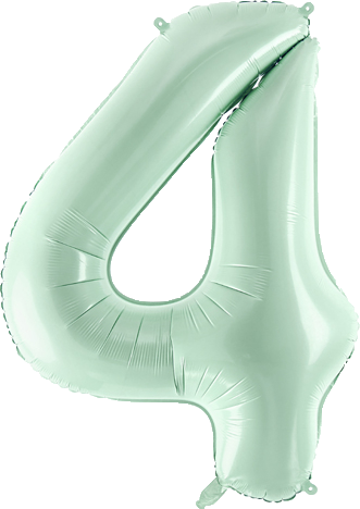 Green Number 4 Foil Balloon, 28in