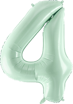 Green Number 4 Foil Balloon, 28in