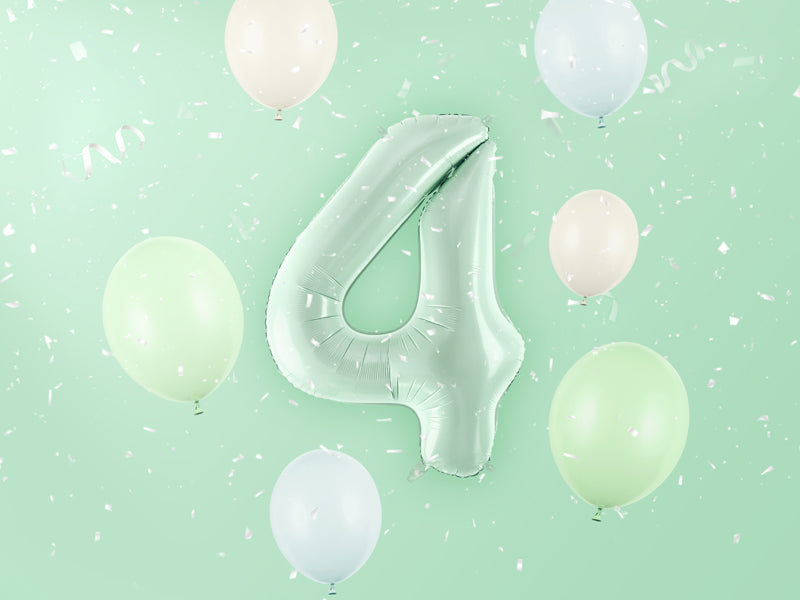Green Number 4 Foil Balloon, 28in