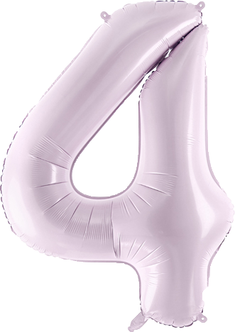 Purple Number 4 Foil Balloon, 28in