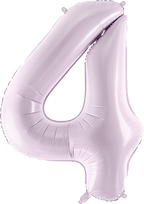 Purple Number 4 Foil Balloon, 28in