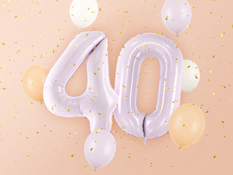 Purple Number 4 Foil Balloon, 28in