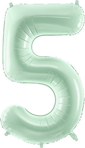Green Number 5 Foil Balloon, 28in