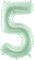Green Number 5 Foil Balloon, 28in