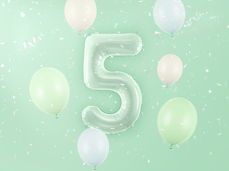 Green Number 5 Foil Balloon, 28in