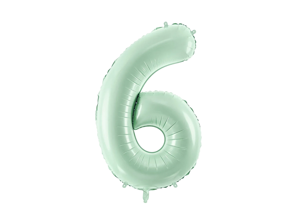 Green Number 6 Foil Balloon, 28in