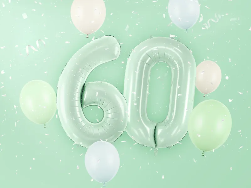 Green Number 6 Foil Balloon, 28in