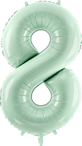 Green Number 8 Foil Balloon, 28in