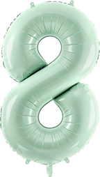 Green Number 8 Foil Balloon, 28in
