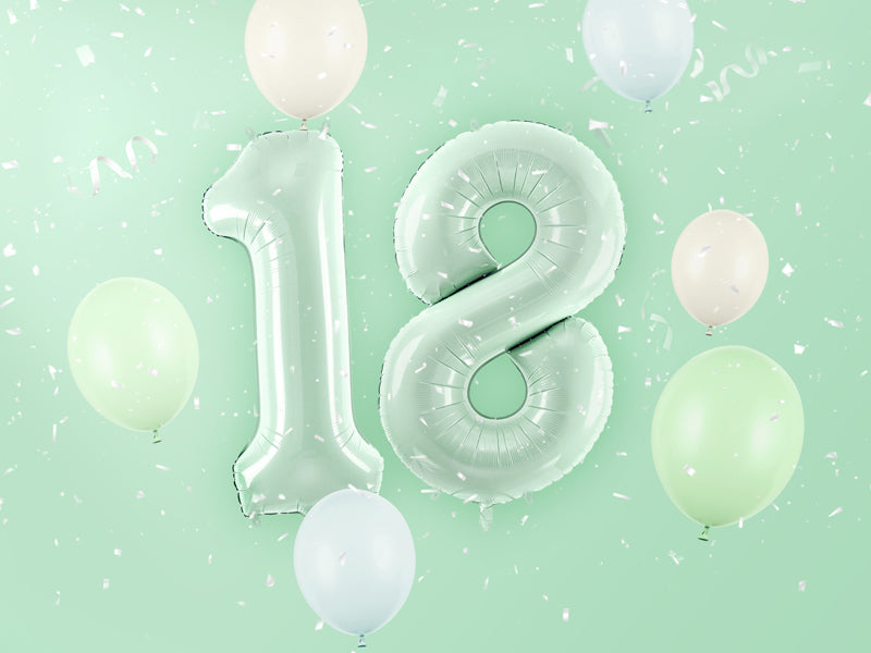 Green Number 8 Foil Balloon, 28in
