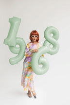 Green Number 8 Foil Balloon, 28in