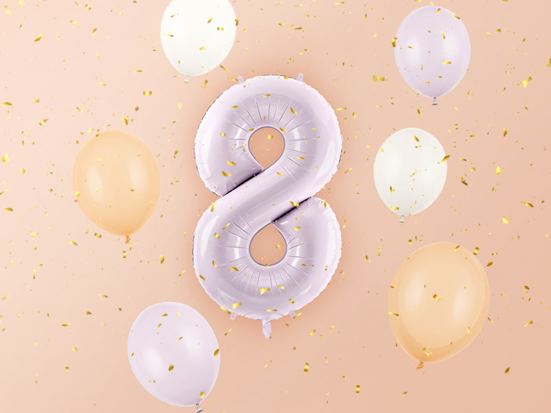 Purple Number 8  Foil Balloon, 28in