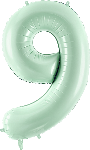 Green Number 9 Foil Balloon, 28in