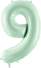 Green Number 9 Foil Balloon, 28in
