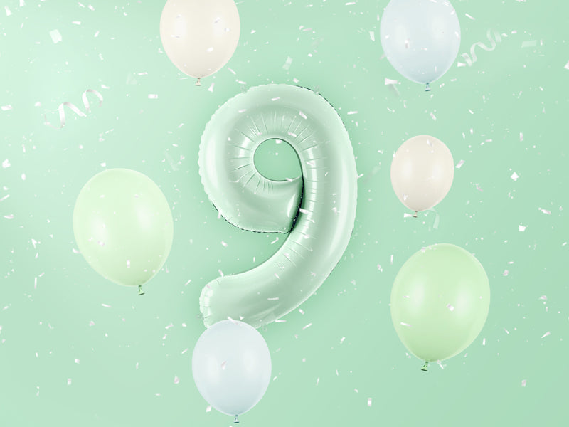 Green Number 9 Foil Balloon, 28in