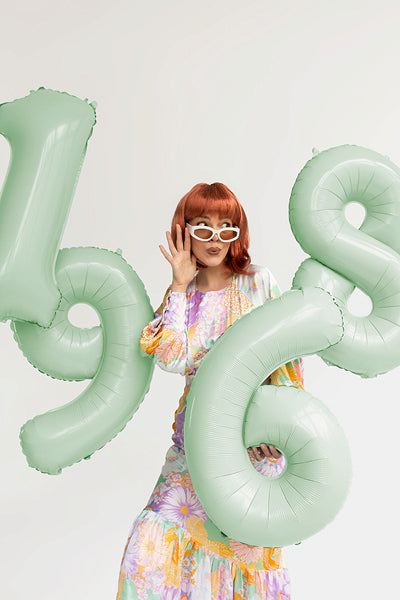 Green Number 9 Foil Balloon, 28in