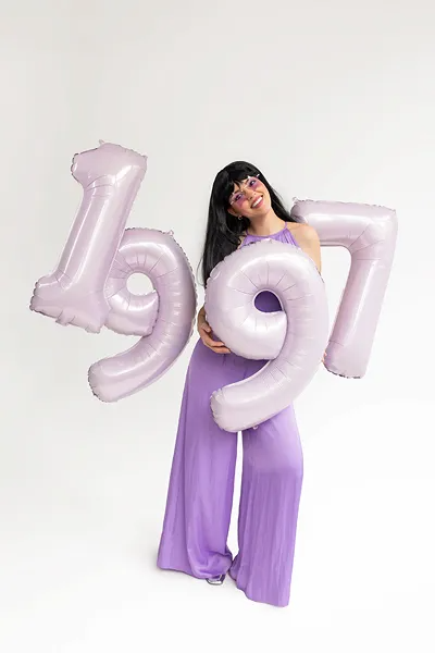 Purple Number 9 Foil Balloon, 28in