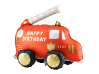 Red Happy Birthday Fire Truck Foil Balloon, 26in