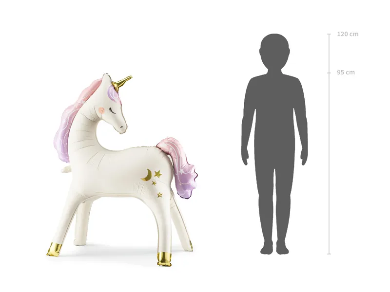 Giant Multicolor Unicorn Foil Balloon, 37in