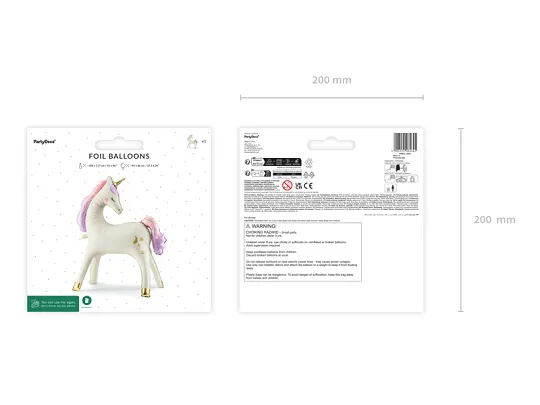 Giant Multicolor Unicorn Foil Balloon, 37in