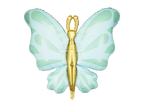 Green and Gold Butterfly Foil Balloon, 27in