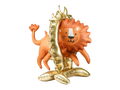 Giant Gold and Orange Circus Lion Foil Balloon, 47in