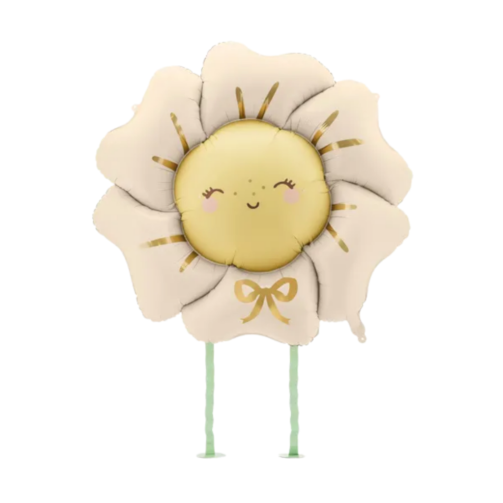 Light Beige Flower Foil Balloon, 31in