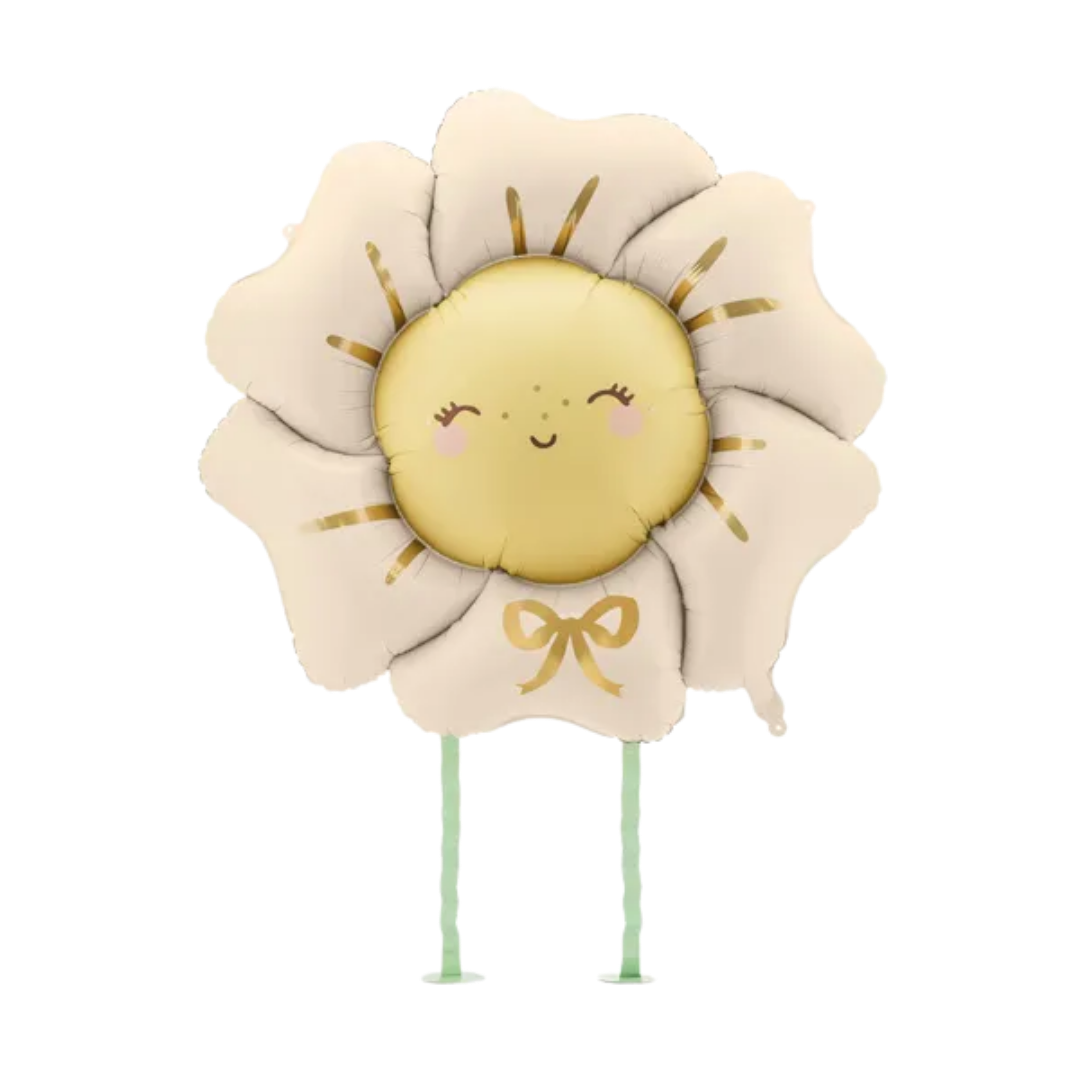 Light Beige Flower Foil Balloon, 31in