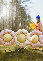 Light Beige Flower Foil Balloon, 31in