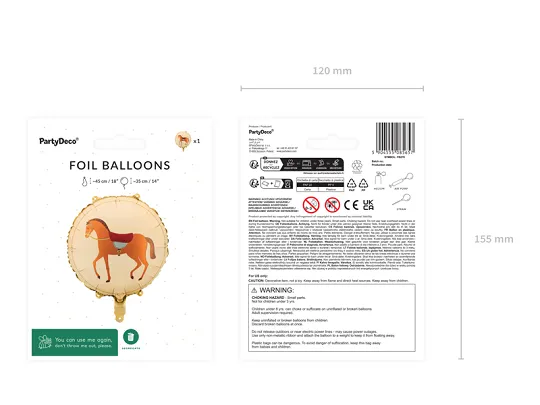 Brown Horse Foil Balloon, 14in