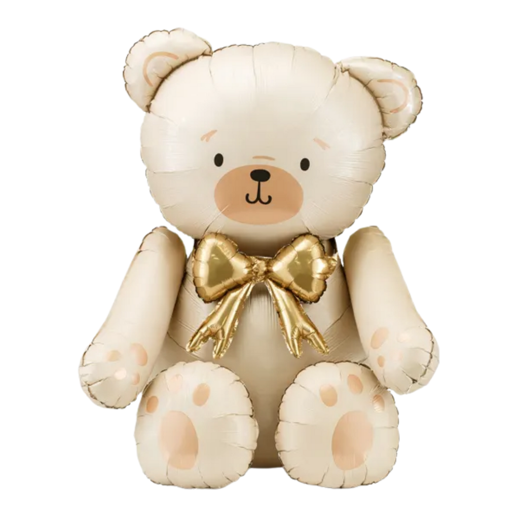 Cream Bear Foil Balloon, 33in