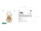 Cream Bear Foil Balloon, 33in